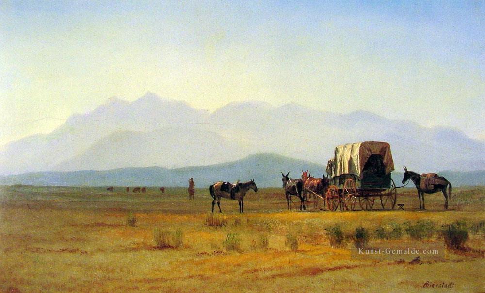 Surveyors Wagon in der Rockies Albert Bier Ölgemälde